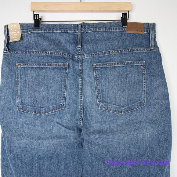 New! Madewelll Slim Wide-Leg Jeans in Crownridge Wash, size 36 - Picture 9 of 16